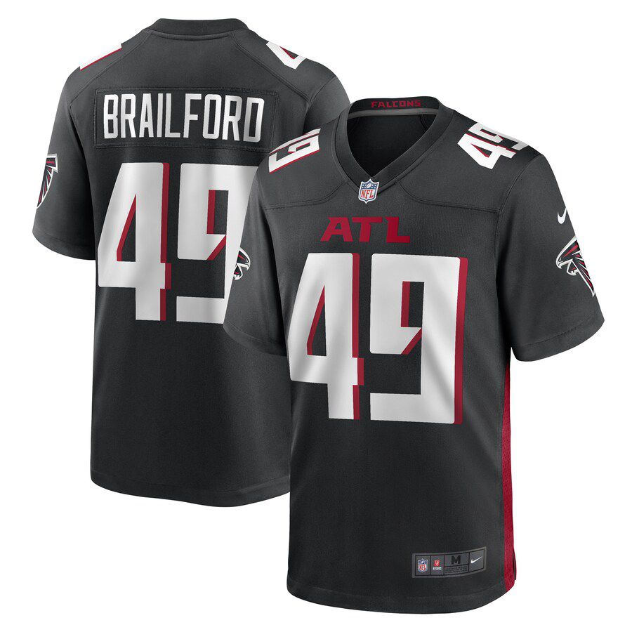 Men Atlanta Falcons 49 Jordan Brailford Nike Black Game Player NFL Jersey